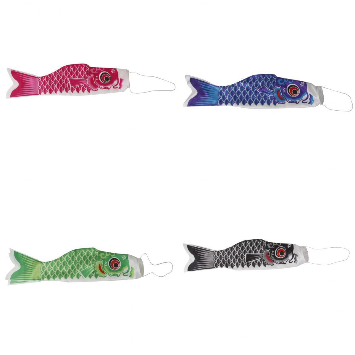 4x 55cm Japanese Carp Flag Koinobori Wind Streamer Children's Boy's Day