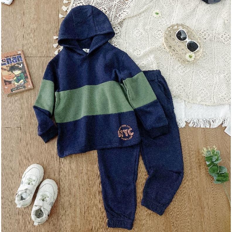 Bộ nỉ bông xuẩt dư size đại cho bé 16-33kg