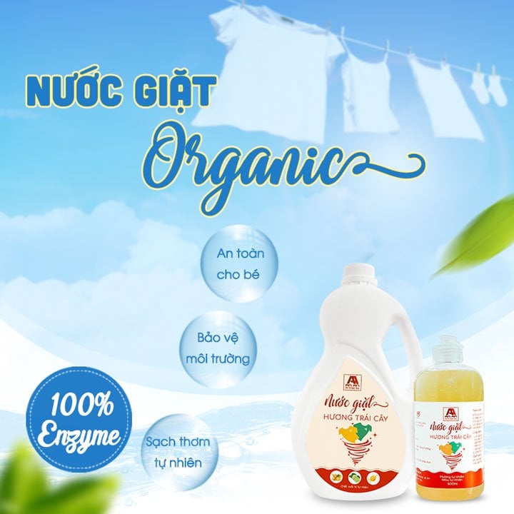 [TẶNG KÈM XÀ BÔNG TẮM Nước giặt hương trái cây bồ hòn An An (2200ml)| Nước giặt dành cho trẻ sơ sinh và trẻ nhỏ, 100% thiên nhiên|