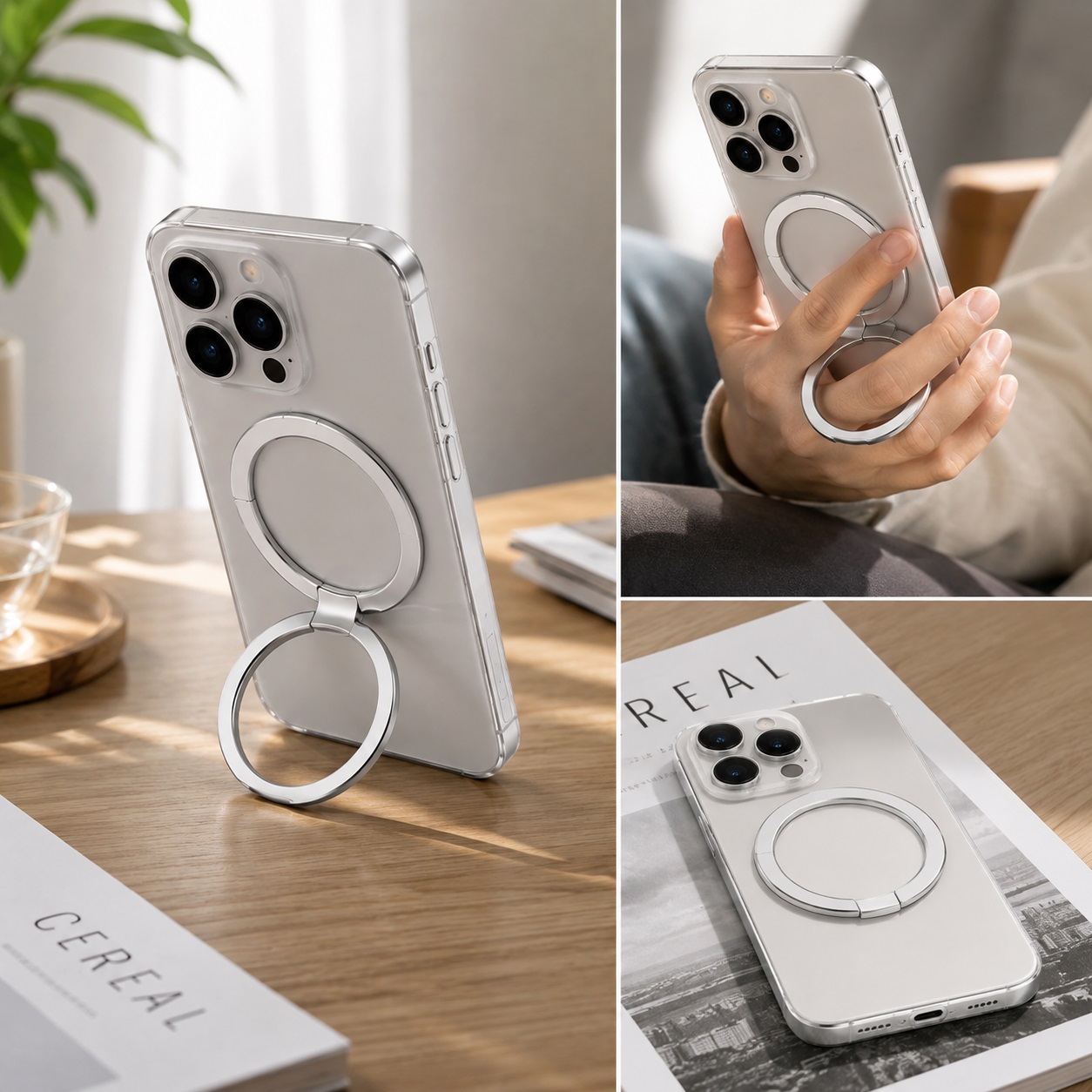 Giá đỡ Ring holder vòng Ring nam châm N52 kiêm chân đế gập 180 độ HOTCASE iRing Finger cho iPhone 18 17 16 15 14 13 12 - Kiêm Chân Đế Gập 180° – Xỏ Ngón Chống Rơi – Dựng Dọc Ngang – Siêu Mỏng - Hàng nhập khẩu