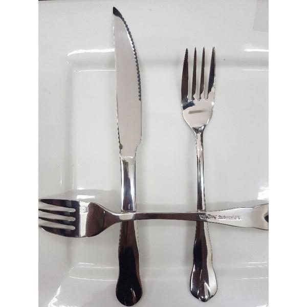 Bộ Dao Nĩa ăn bít tết, Inox cao cấp sáng bóng, tinh tế, thiết kế sang trọng.