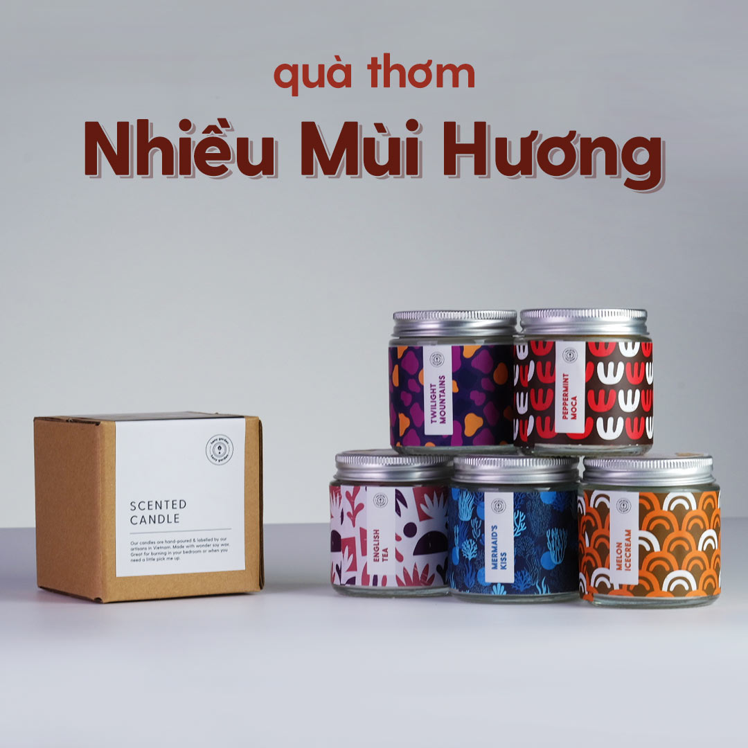 Nến Thơm Phòng Thiên Nhiên Tinh Dầu 3 Tầng Hương Phối Hợp (Tự Chọn Mùi Hương) Heny Garden – Giúp Thư Giãn, Ngủ Ngon, Tặng Kèm Mẫu Thử Tinh Dầu Với Mỗi Đơn Hàng