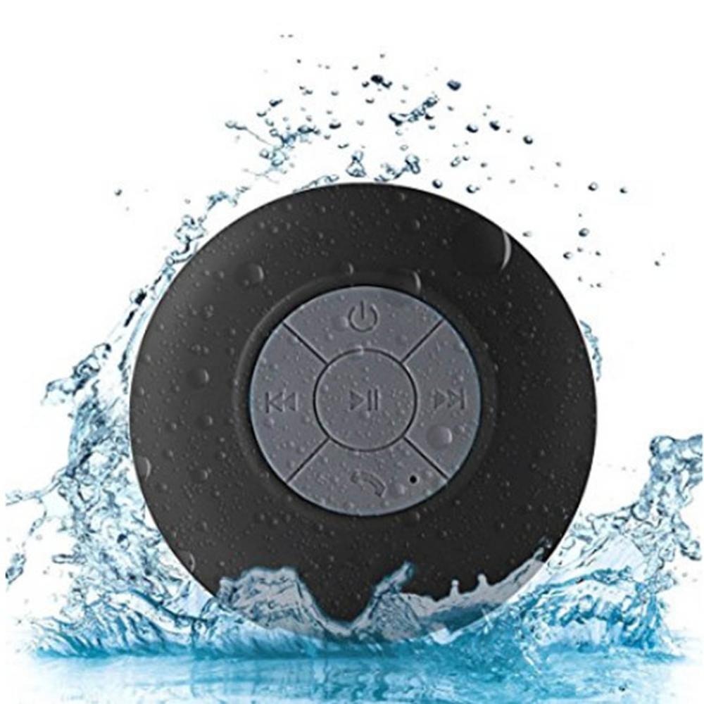 Loa Mini Di Động Chống Nước Rảnh Tay Không Dây Cho Phòng Tắm Phòng Tắm Bể Bơi Xe Bãi Biển Loa Nghe Nhạc Có Hút Màu: Đen