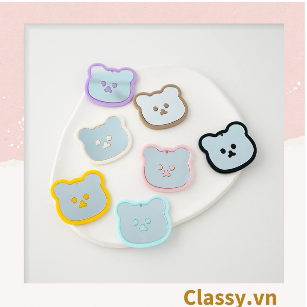 Móc khóa mặt gấu nhựa Classy đính kèm trái tim dễ thương PK1541