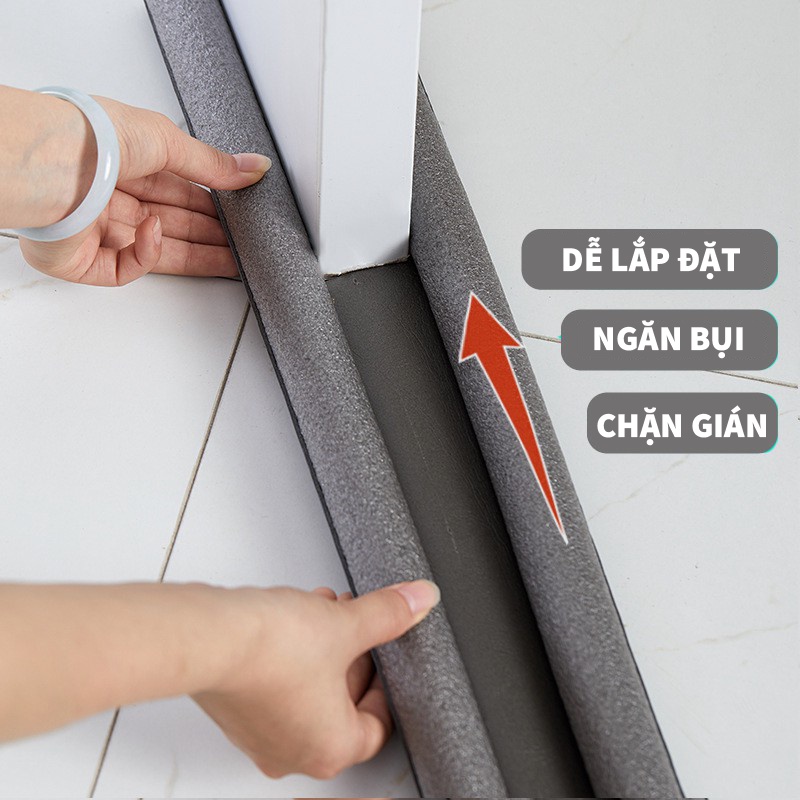 MIẾNG ĐỆM XỐP CHÈN LẮP KHE CỬA THÔNG MINH DÀI 1M CHỐNG KẸP TAY CHÂN CHO BÉ, CHỐNG ỒN, CHỐNG BỤI, CHỐNG CÔN TRÙNG VÀO NHÀ, CHỐNG THOÁT HƠI ĐIỀU HÒA MÁY LẠNH - ĐỒ DÙNG GIA ĐÌNH THÔNG MINH