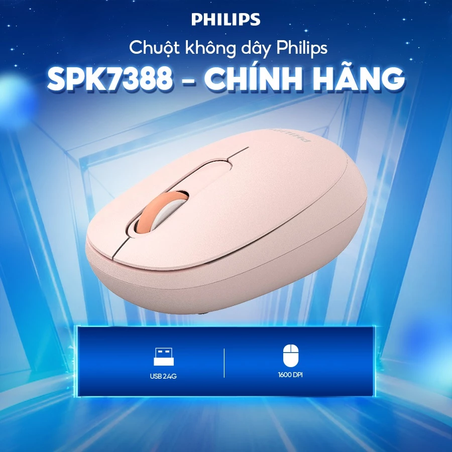 Chuột không dây Philips SPK7388 - Hàng Chính Hãng