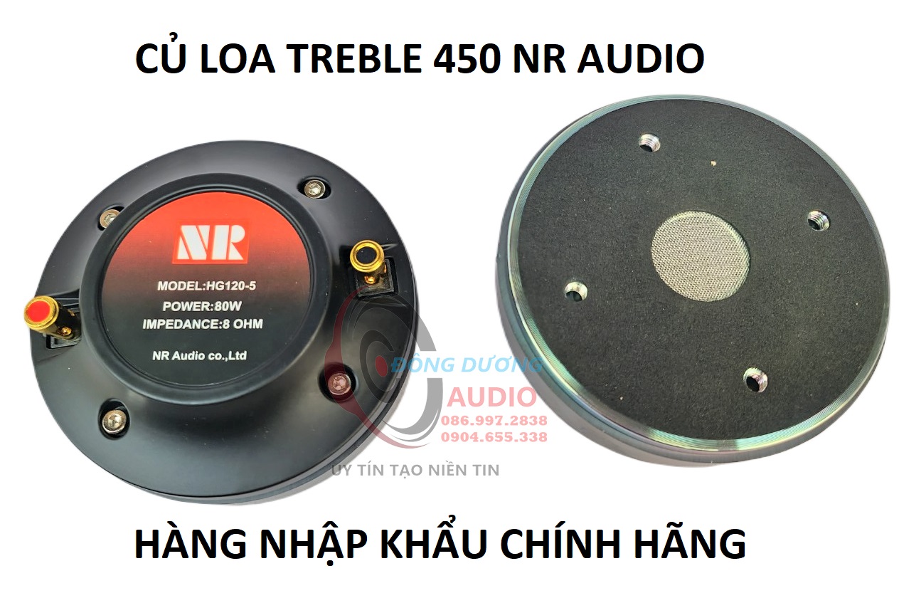 GIÁ 1 ĐÔI -  TÉP KÈN 450 NR AUDIO NẮP NHÔM LOẠI VÍT ỐC - TREBLE 450 CỦ KÈN 450 - HÀNG NHẬP KHẨU