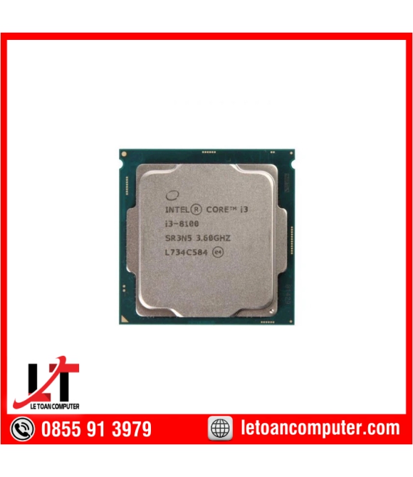 CPU Intel Core i3 8100 (3.60GHz, 6M, 4 Cores 4 Threads) - Hàng Nhập Khẩu