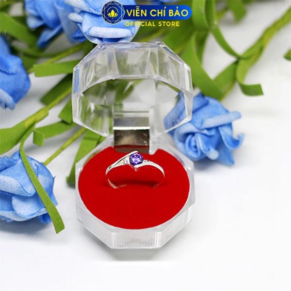 Nhẫn bạc nữ Thiên Duyên tím chất liệu bạc S925 thời trang phụ kiện trang sức nữ Viễn Chí Bảo N700085