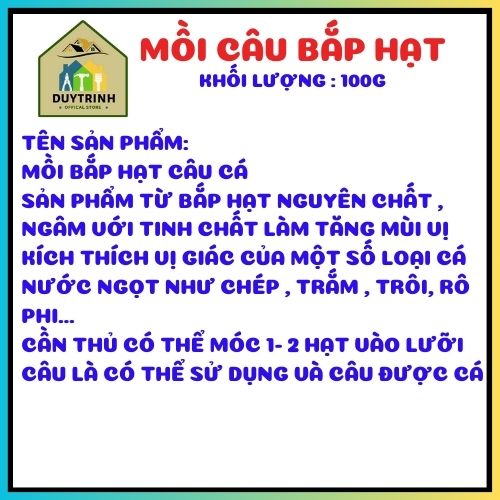 Mồi Bắp Hạt Câu Cá, Ngô Ngâm Câu Cá