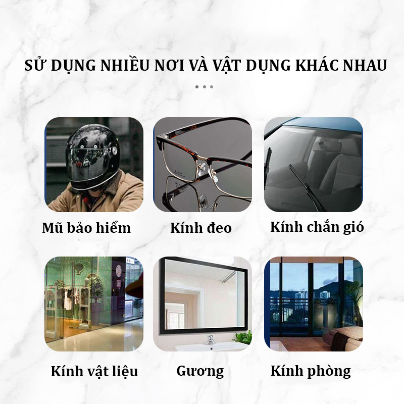 Xịt Chống Mờ Kính Chiếu Hậu Xe Máy Ô Tô Chai 100ml (Xịt Nano Chống Hơi Nước Sương Mù Gương Mắt Kính Mũ Bảo Hiểm )