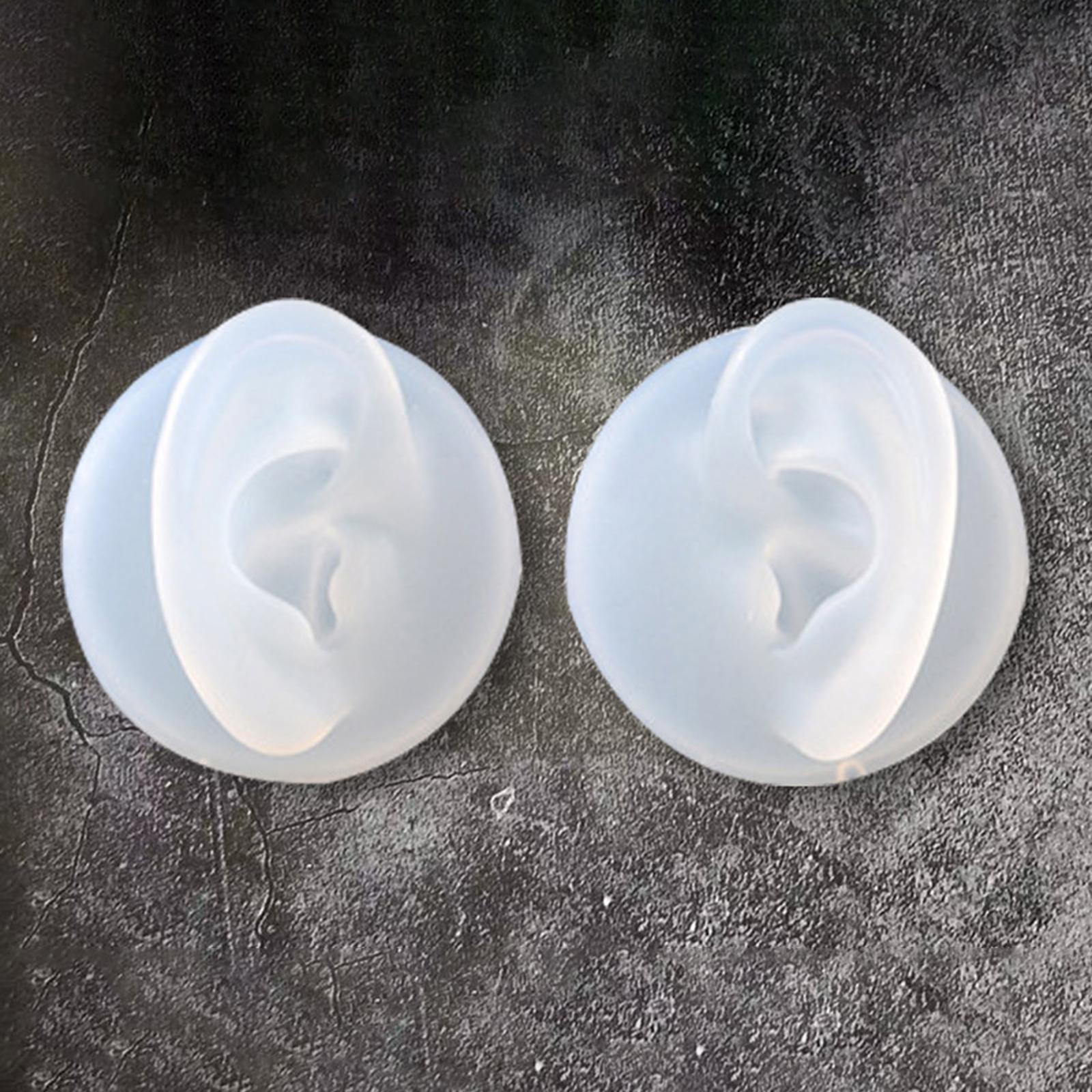 Silicone Ear Model High Simulation Ear Models Right Left for Salon Shop 4pcs