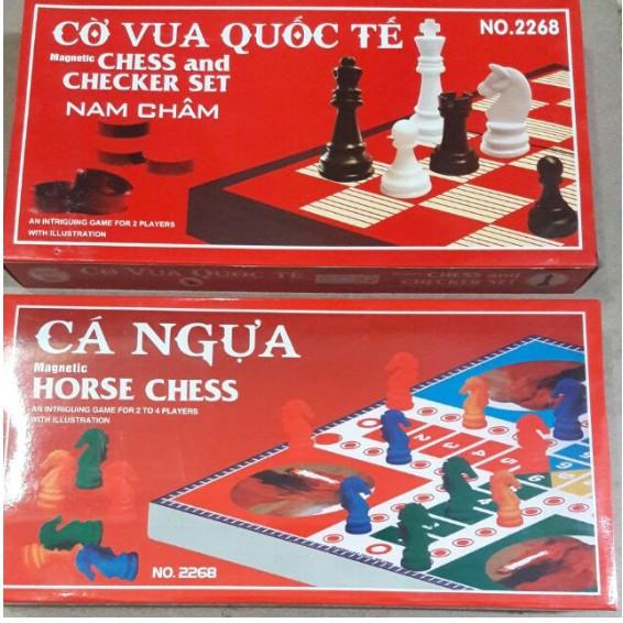 Cờ vua, cá ngựa nam châm to (35*35 cm)