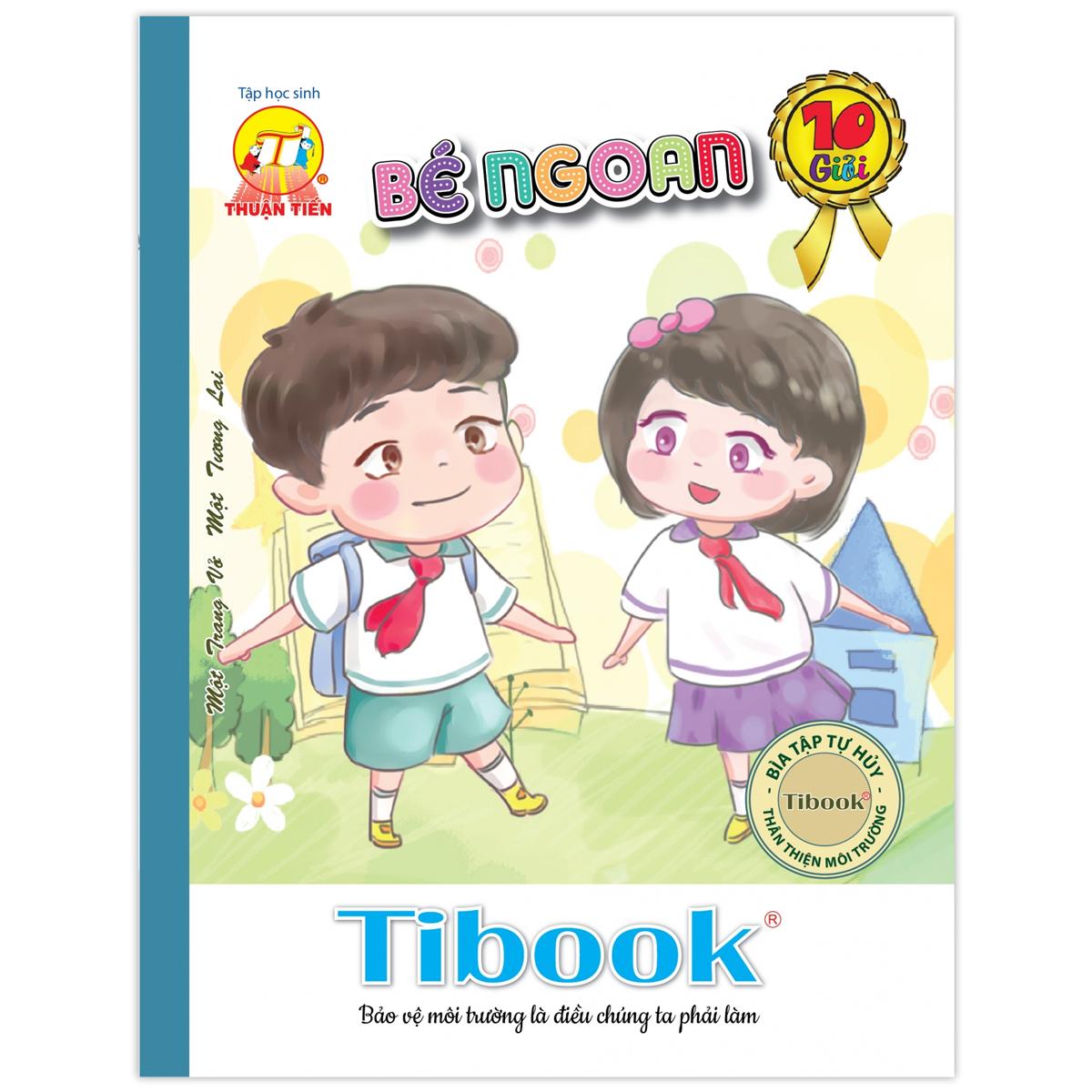 Bộ 5 Tập Học Sinh Bé Ngoan - 4 Ô Ly - 96 Trang 120gsm - Tân Thuận Tiến + Tặng Kèm 1 Xấp Nhãn + 1 Tập Kiểm Tra (Mẫu Bìa Giao Ngẫu Nhiên)
