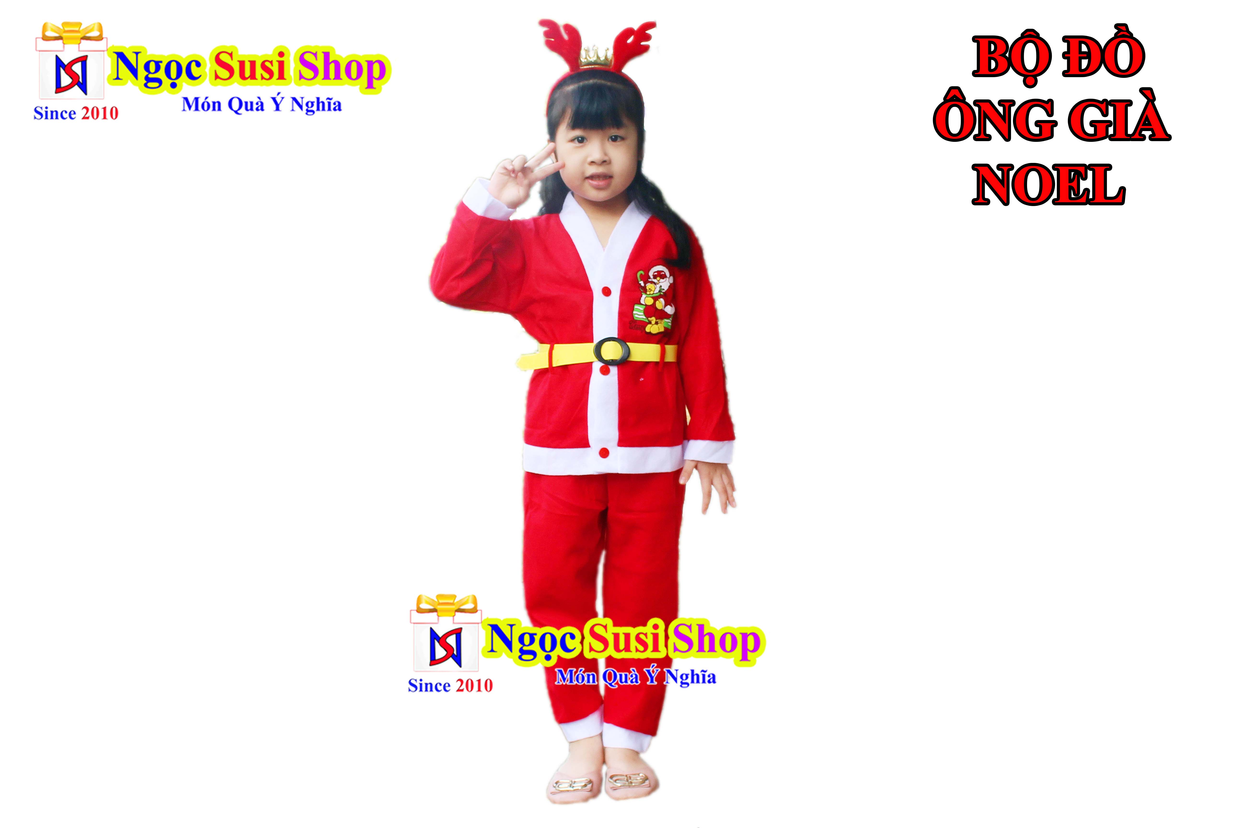 BỘ ĐỒ ÔNG GIÀ NOEL CHO BÉ - VẢI NỈ