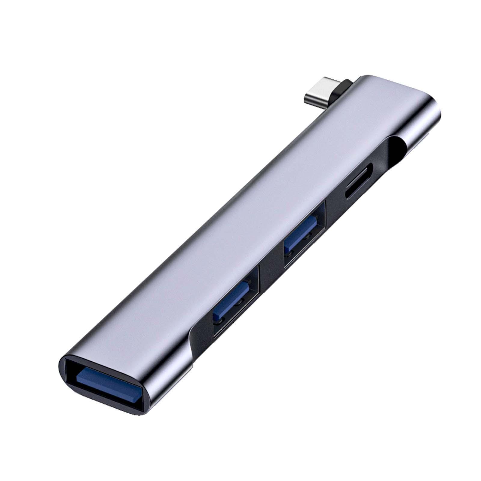 4 Ports USB C Hub Docking Station Portable Travel for Laptop Keyboard PC