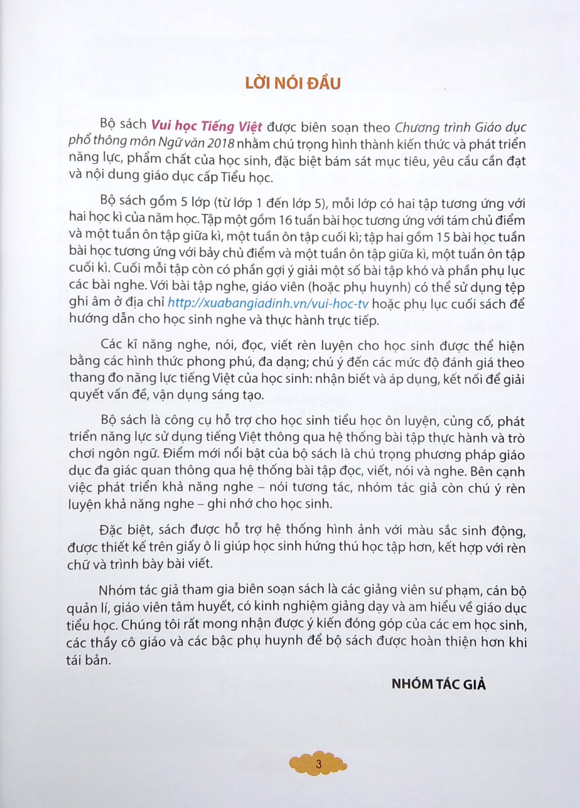 Vui Học Tiếng Việt 3 - Tập 1 - Dành Cho Buổi Thứ Hai (Bộ Sách Chân Trời Sáng Tạo) (Tái Bản 2022)