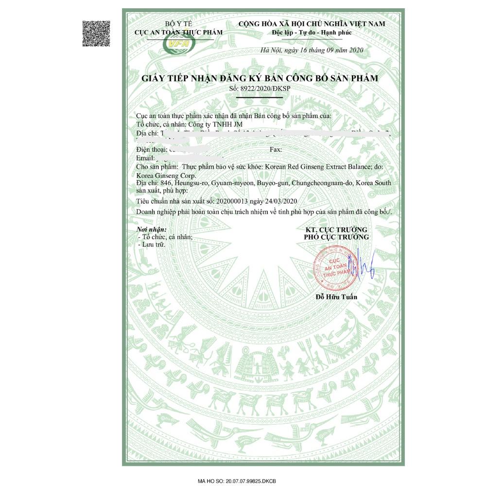 Tinh Chất Cao Hồng Sâm Cô Đặc Extract Balance KGC Cheong Kwan Jang