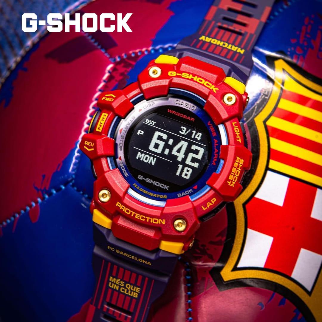 Đồng Hồ Nam Dây Nhựa Casio G-Shock x FC Barcelona GBD-100BAR-4 Chính Hãng - Bluetooth