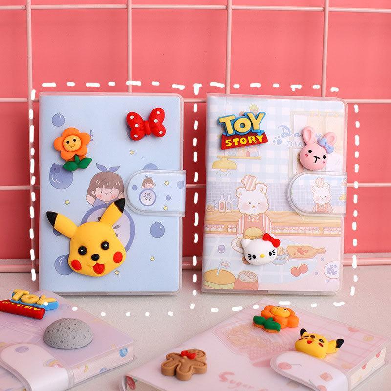 Sổ tay mini, sổ kẻ ngang, cái nút bấm nhiều họa tiết cute thích hợp cho học sinh/sinh viên PK1331