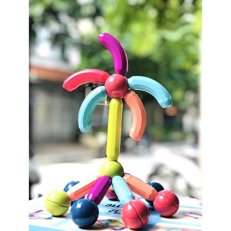 Bộ đồ chơi xếp hình lắp ghép nam châm từ tính 42 chi tiết hấp dẫn giành cho trẻ em