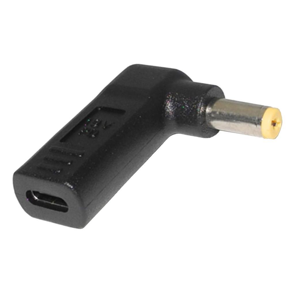 Female To 5.5*1.7mm Male 90 Degree Angle W/PD Chip DC Laptop Charger