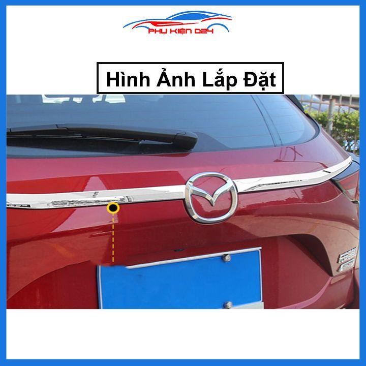 Ốp tay mở cốp CX-5 2018-2019-2020-2021 hai màu cacbon, mạ crom trang trí xe chống va đập hiệu quả