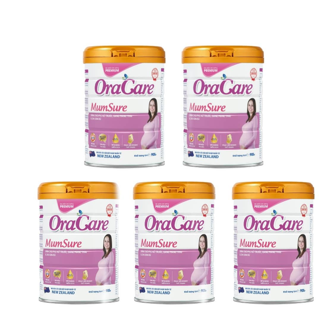 Combo 5 lon Sữa OraCare Mum Sure 900g - Dành cho phụ nữ trước, đang mang thai &amp; cho con bú