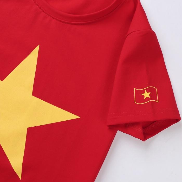 (Big size ngoại cỡ) Áo cờ đỏ sao vàng Việt Nam, chất đẹp 100% cotton thoáng mát mềm mịn