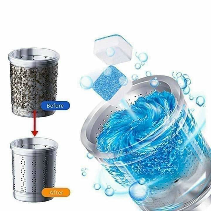Viên Tẩy Lồng Máy Giặt Set 12 viên/ hộp - Vệ Sinh Máy Giặt , Diệt Sạch Vi Khuẩn, Vệ Sinh Lồng Máy Giặt Và Khử Mùi Hiệu Quả