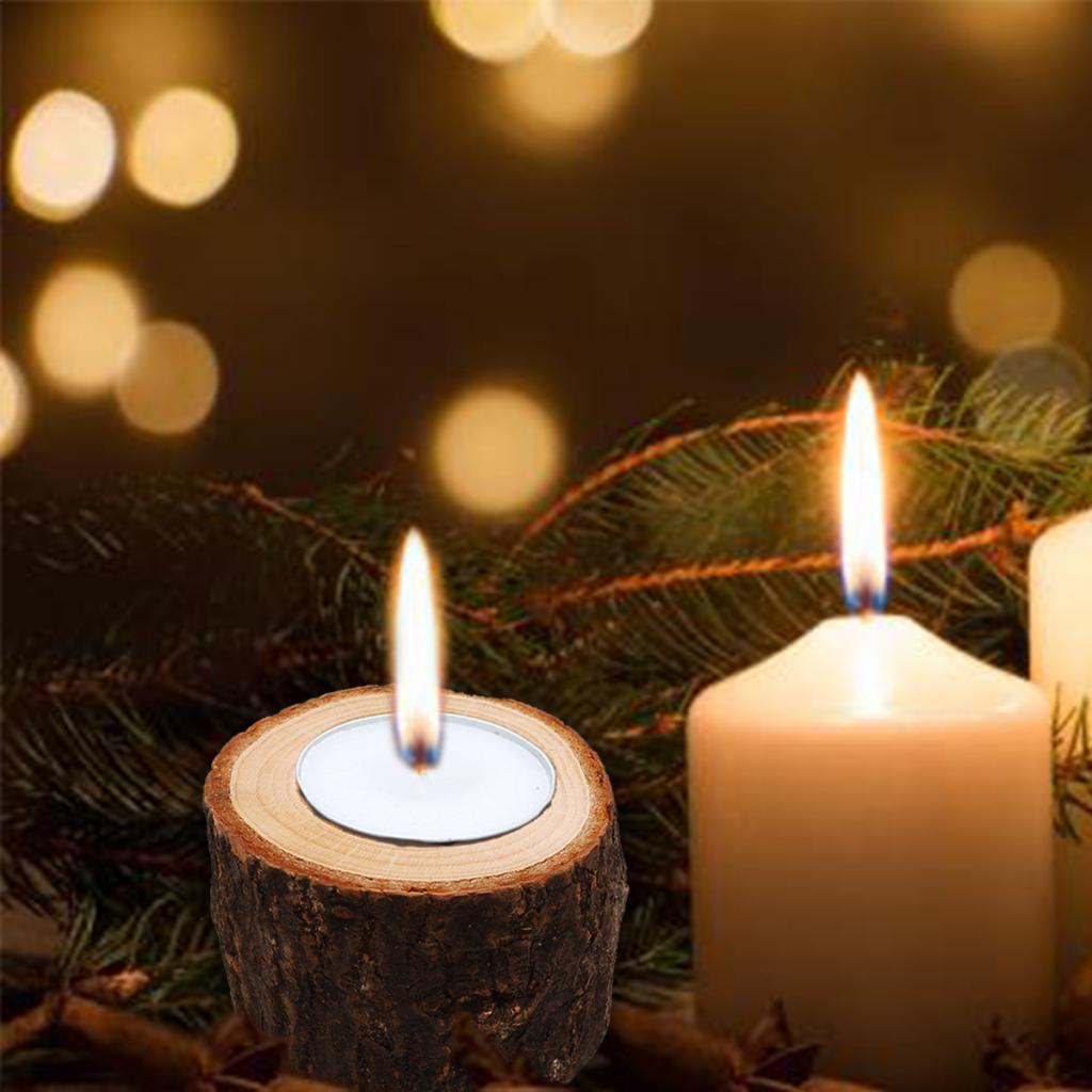 Chân Nến Bằng Gỗ Tự Nhiên Dùng Trang Trí Tiệc Cưới Độc Đáo