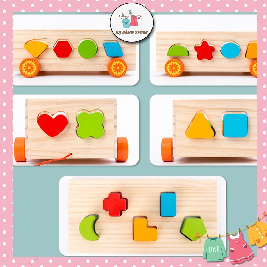 Đồ Chơi Giáo Dục Sớm | Xe Thả Gỗ Hình Học Đồ Chơi Cho Bé