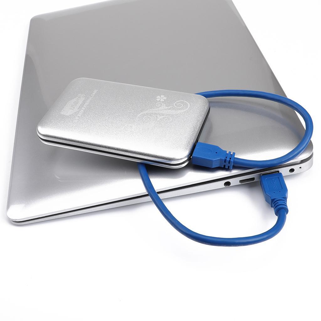 80G HDD Enclosure 2.5" SATA to USB 3.0 SSD Hard Disk Drive Case Silver