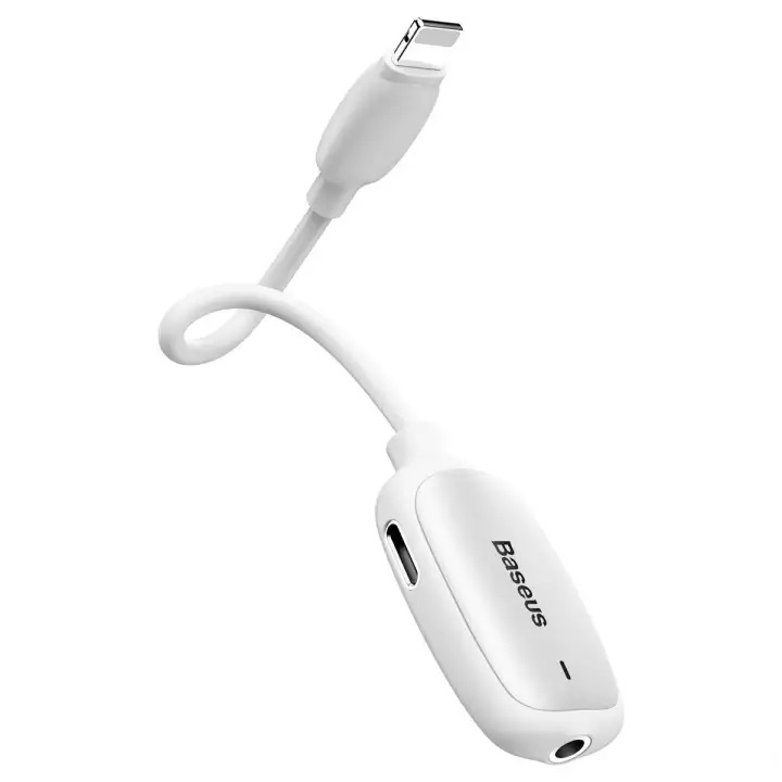 Bộ chuyển cổng Lightning sang Audio AUX 3.5mm + Dual Lightning - Jack Baseus L51 cho iPhone/ iPad - Hàng Chính Hãng