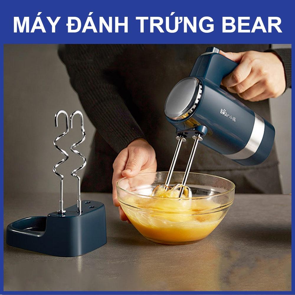 Máy đánh trứng cầm tay cao cấp 10 cấp độ công suất cao, máy đánh bột làm bánh kèm 04 que trộn bột tiện lợi