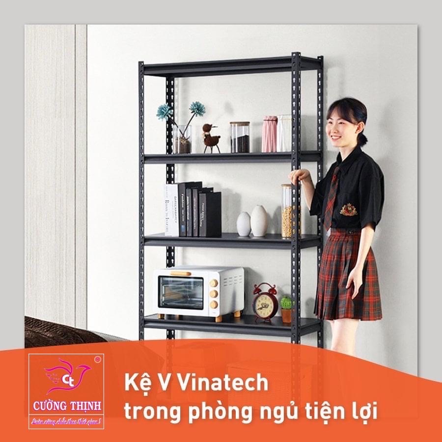 Kệ sắt V lỗ 5 tầng mẫu mới lắp đặt không cần ốc vít, Cao 2m x dài 1m2 x rộng 40cm