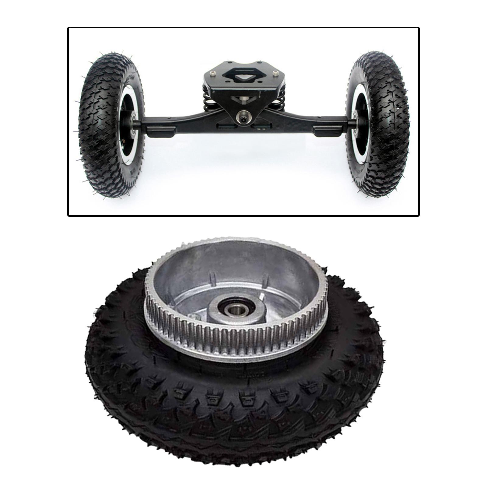2X Electric Skateboard Parts Gear Motor Truck Wheel Pulley Inflatable
