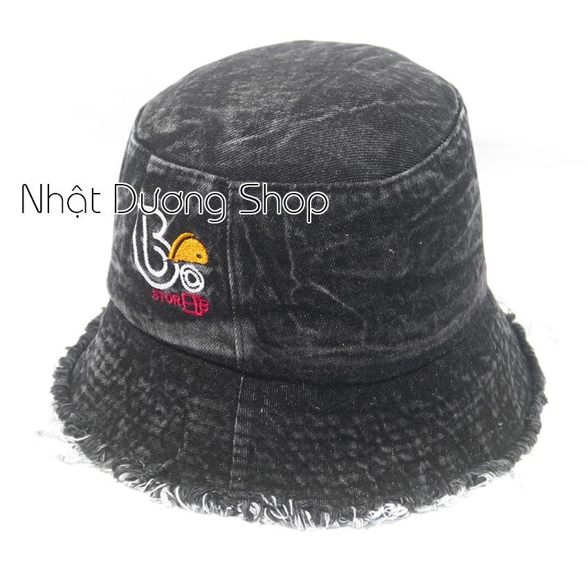 Nón bucket,nón tai bèo Jeans hàn quốc - Mũ vành cụp Jeans rách cực chất thời trang nam nữ hot teen