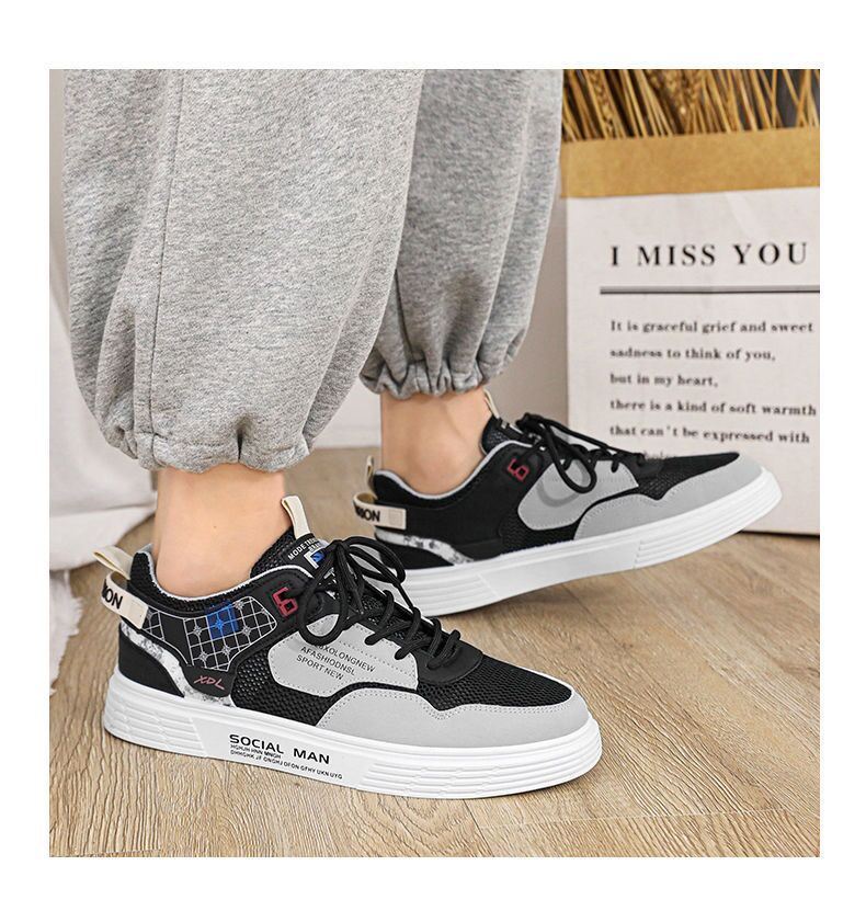 Giày Thể Thao Sneakers, Giày Nam Phối Da Lộn G08