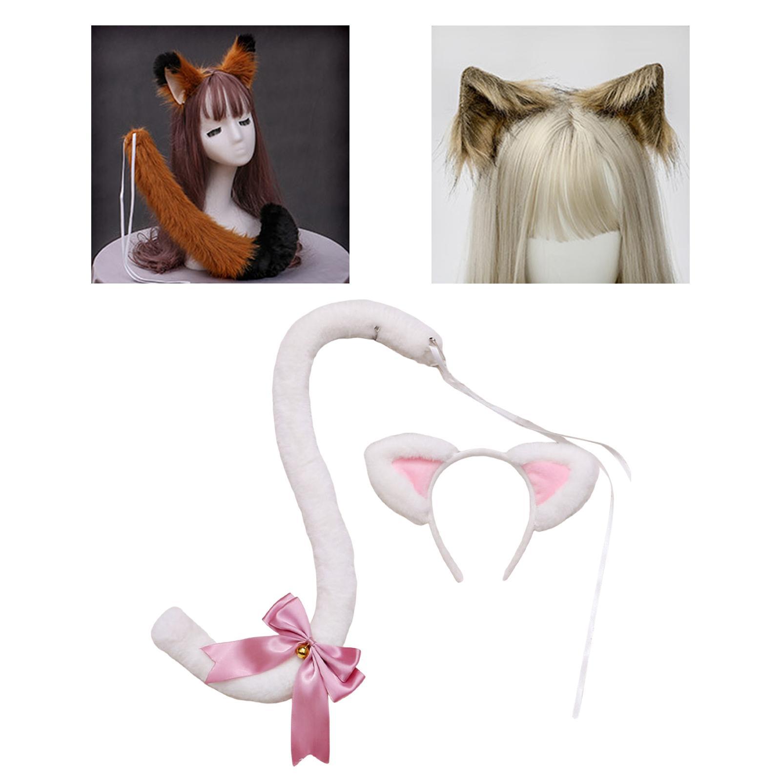 Cat Ears and Tail Set Fancy Dress Costume Gift Dressing up Party