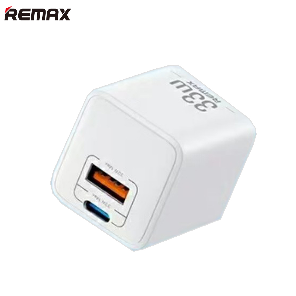 Củ Sạc nhanh 33W PPS/ PD 30W / QC 3.0 2 Cổng Type-C USB-A nhỏ gọn Remax RP-U26 - Hàng Chính Hãng