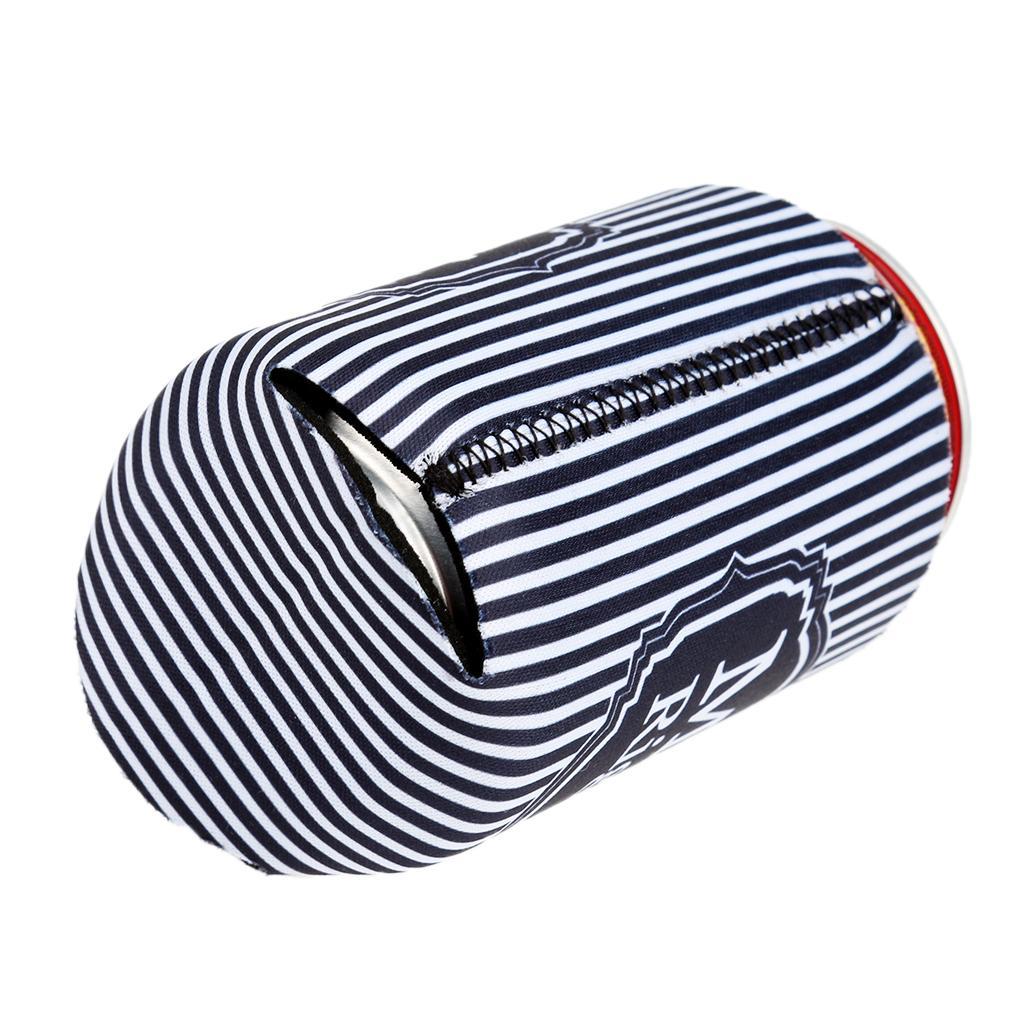 2 Pair His & Her Stubby Tin Can Beer Soda Bottle Sleeve Cooler Holder Cover