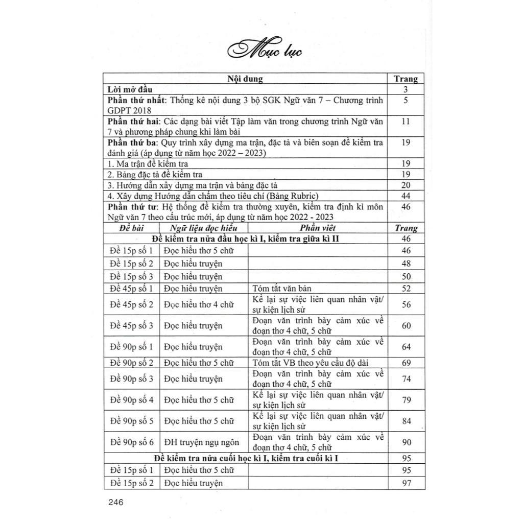 Sách - Đề Kiểm Tra Ngữ Văn Lớp 7 - 15 Phút - 1 Tiết - Học Kì - Theo Chương Trình GDPT Mới - Hồng Ân