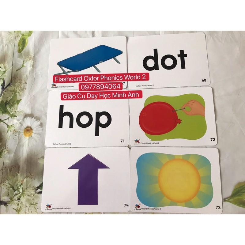 FLASHCARD OXFORD PHONICS WORLD 2️93 thẻ phonics thiết kế hai mặt cực đẹp dạy Tiếng Anh cho trẻ mầm non