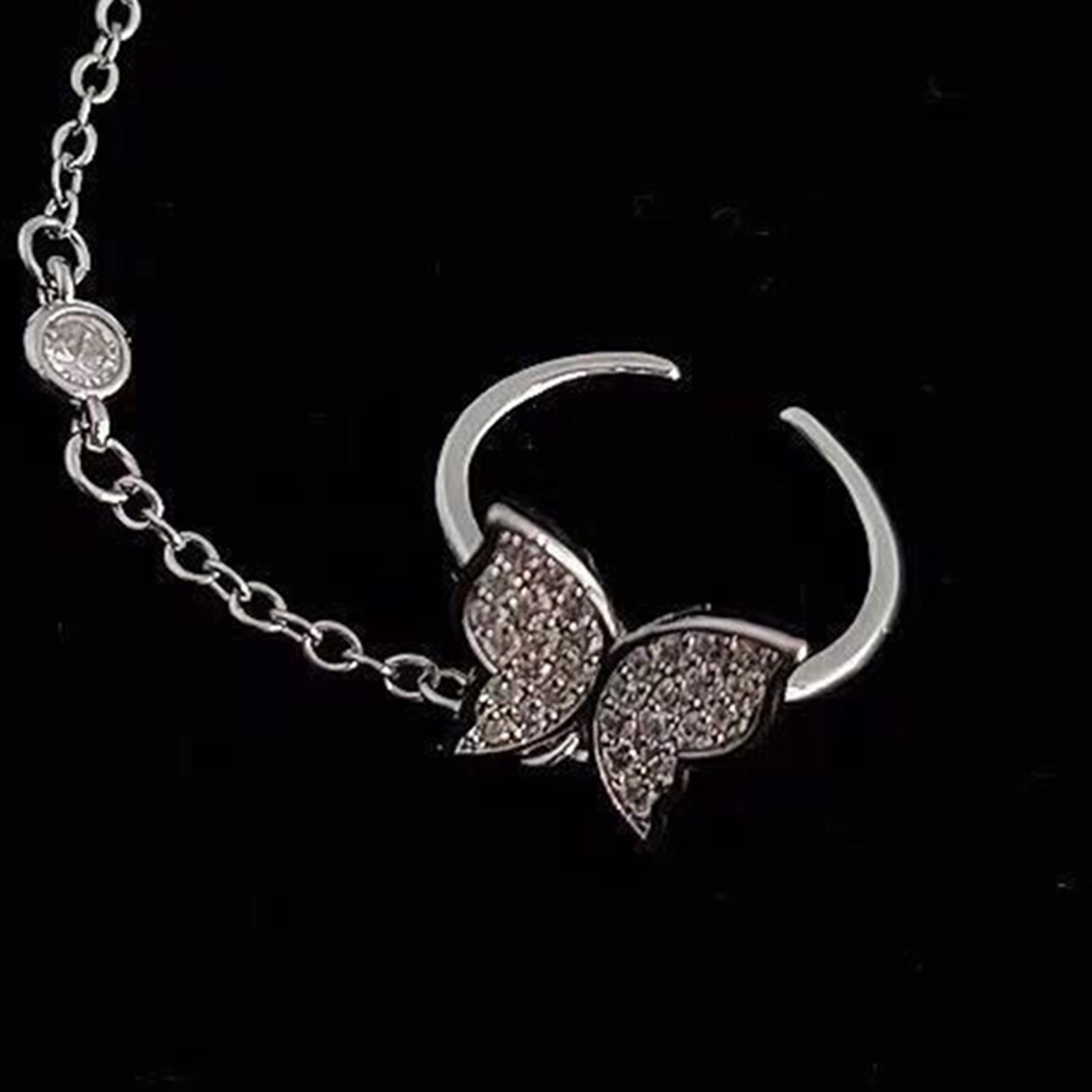 Butterfly Chain Fringe Hip Hop Adjustable Rhinestone Y2K Punk for Women