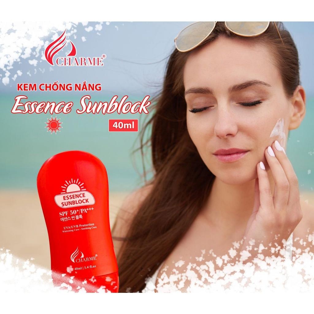 Kem Chống Nắng CHARME ESSENCE SUNBLOCK 40ml Kết Cấu Dịu Nhẹ, Thông Thoáng, Bảo Vệ Làn Da