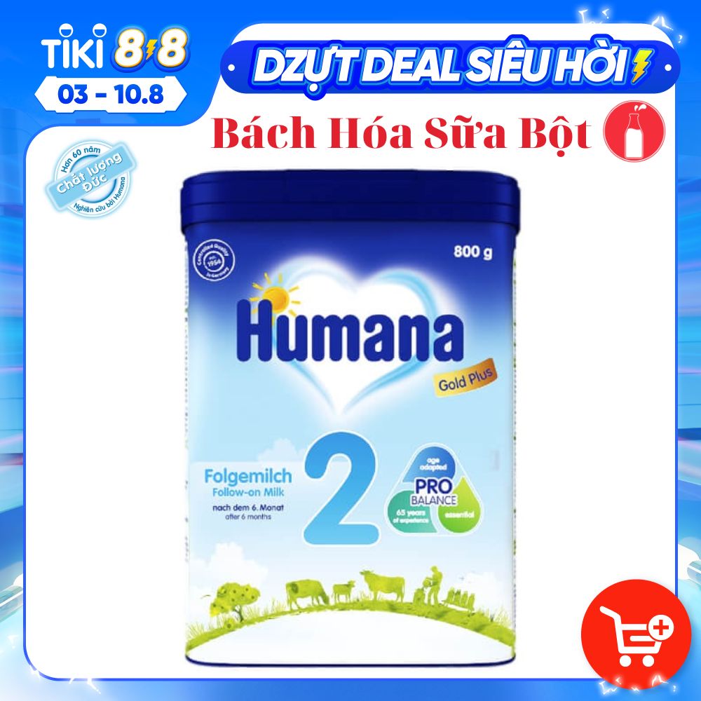 SỮA HUMANA GOLD PLUS 2 800G - NHẬP KHẨU 100% TỪ ĐỨC