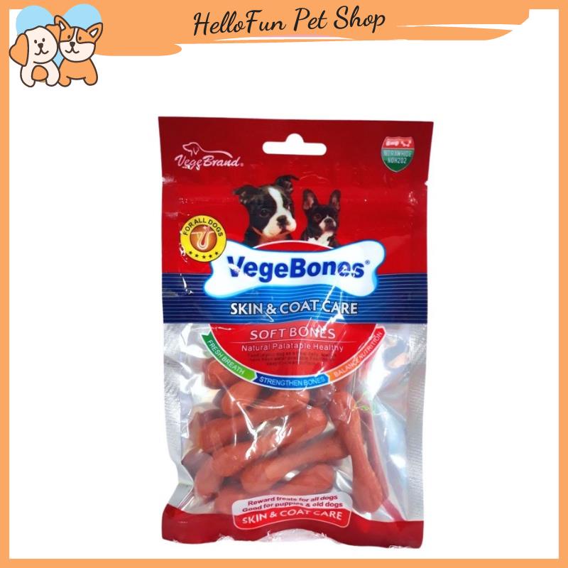 Xương gặm làm sạch răng, mượt lông, bổ sung canxi cho chó Vegebones (Gói 60g)