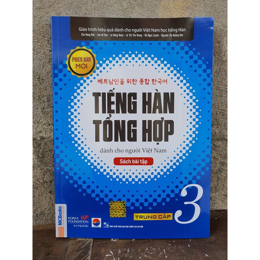 Sách - Trọn Bộ Giáo Trình Tiếng Hàn Tổng Hợp Trung Cấp Tập 3 Bản Đen Trắng (SGK + SBT)