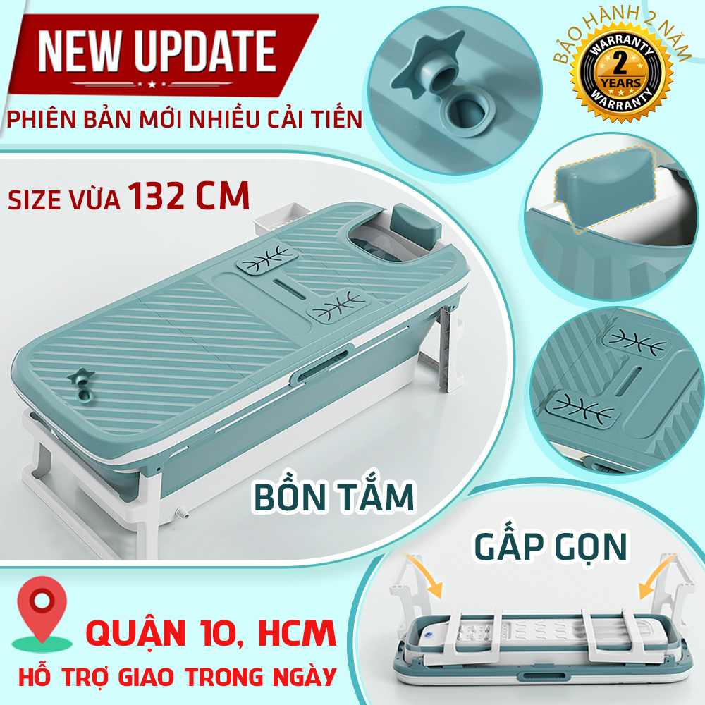 Bồn Tắm Bể Bơi Nhựa Xếp Gấp Gọn Xông Hơi Xông Khô Spa Phiên Bản Mới 149cm 132cm Trẻ Em Người Lớn